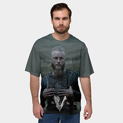 Футболка оверсайз мужская Vikings: Ragnarr Lodbrok, цвет: 3D-принт — фото 2