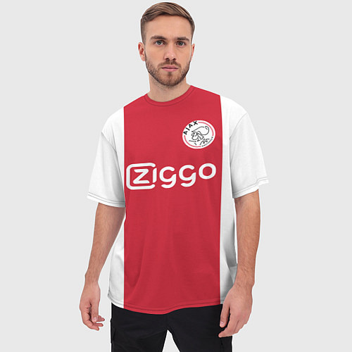 Мужская футболка оверсайз Ajax FC: Ziggo / 3D-принт – фото 3