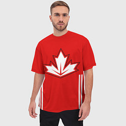 Футболка оверсайз мужская Сборная Канады: домашняя форма, цвет: 3D-принт — фото 2