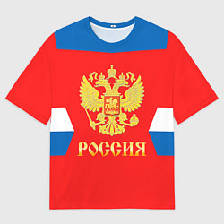 Футболка оверсайз мужская Сборная РФ: #88 VASILEVSKIY, цвет: 3D-принт