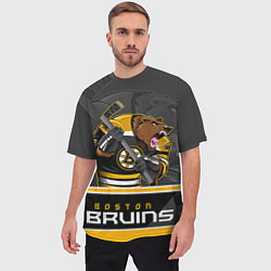 Футболка оверсайз мужская Boston Bruins, цвет: 3D-принт — фото 2