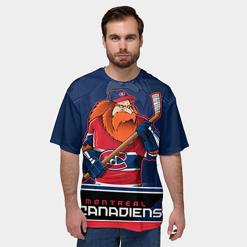 Мужская футболка оверсайз Montreal Canadiens / 3D-принт – фото 3