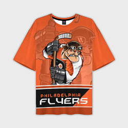 Футболка оверсайз мужская Philadelphia Flyers, цвет: 3D-принт