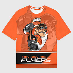 Футболка оверсайз мужская Philadelphia Flyers, цвет: 3D-принт