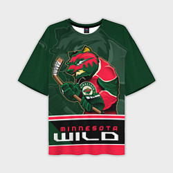 Футболка оверсайз мужская Minnesota Wild, цвет: 3D-принт