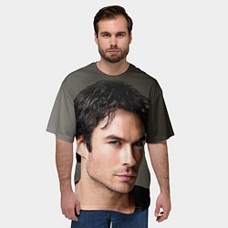 Футболка оверсайз мужская Ian Somerhalder, цвет: 3D-принт — фото 2