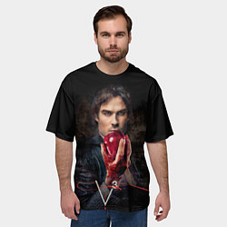 Футболка оверсайз мужская Damon Salvatore V3, цвет: 3D-принт — фото 2
