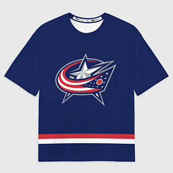 Мужская футболка оверсайз Columbus Blue Jackets