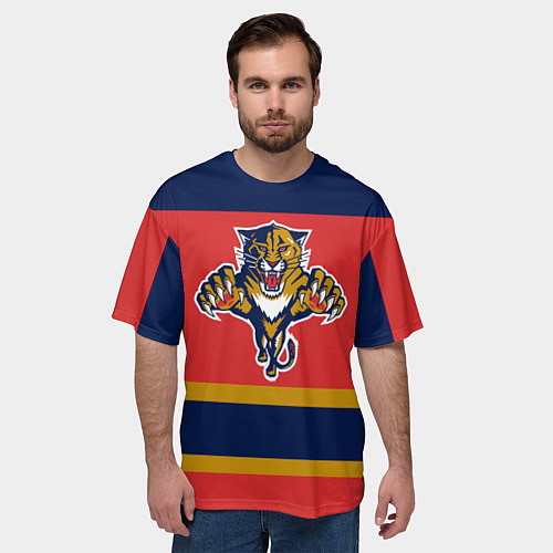 Мужская футболка оверсайз Florida Panthers / 3D-принт – фото 3