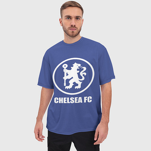 Мужская футболка оверсайз Chelsea FC / 3D-принт – фото 3