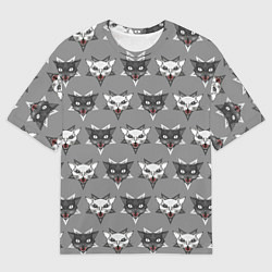 Футболка оверсайз мужская Злые котики, цвет: 3D-принт