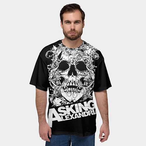 Мужская футболка оверсайз Asking Alexandria / 3D-принт – фото 3