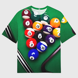 Мужская футболка оверсайз Бильярд