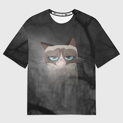 Футболка оверсайз мужская Grumpy Cat, цвет: 3D-принт