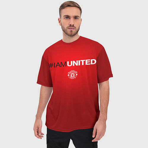 Мужская футболка оверсайз I am United / 3D-принт – фото 3