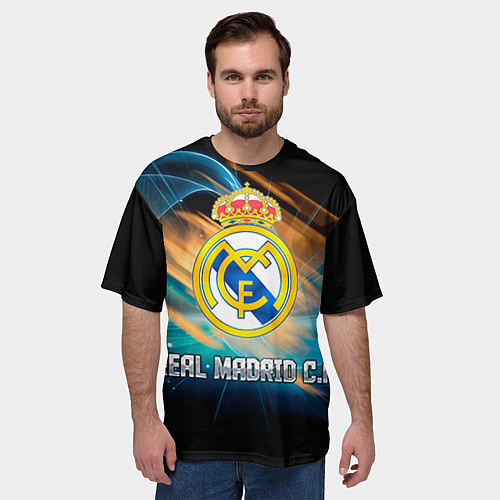 Мужская футболка оверсайз Real Madrid / 3D-принт – фото 3