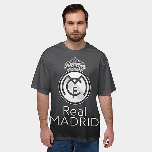 Мужская футболка оверсайз Real Madrid / 3D-принт – фото 3