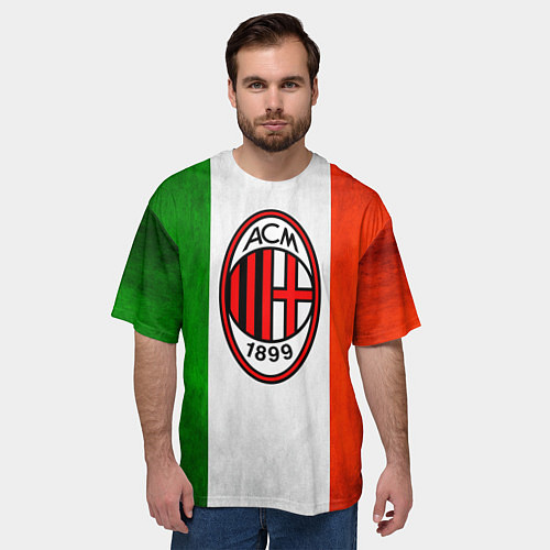 Мужская футболка оверсайз Milan2 / 3D-принт – фото 3