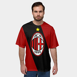 Футболка оверсайз мужская Milan FC: Red Collection, цвет: 3D-принт — фото 2