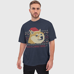 Футболка оверсайз мужская Doge Such Christmas, цвет: 3D-принт — фото 2