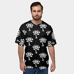 Футболка оверсайз мужская Undertale Flowey (узор), цвет: 3D-принт — фото 2