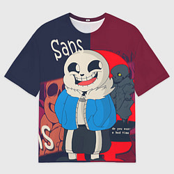 Футболка оверсайз мужская Sans, цвет: 3D-принт