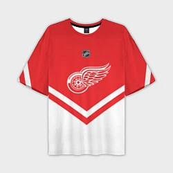 Футболка оверсайз мужская NHL: Detroit Red Wings, цвет: 3D-принт