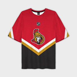 Футболка оверсайз мужская NHL: Ottawa Senators, цвет: 3D-принт