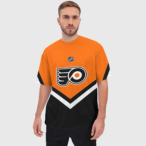 Мужская футболка оверсайз NHL: Philadelphia Flyers / 3D-принт – фото 3