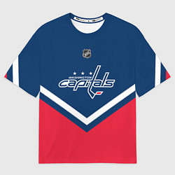 Футболка оверсайз мужская NHL: Washington Capitals, цвет: 3D-принт