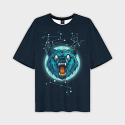 Футболка оверсайз мужская Космический медведь, цвет: 3D-принт