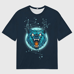 Футболка оверсайз мужская Космический медведь, цвет: 3D-принт