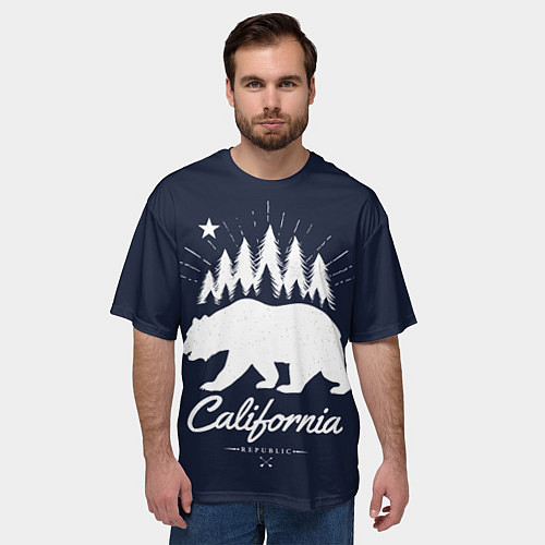 Мужская футболка оверсайз California Republic / 3D-принт – фото 3