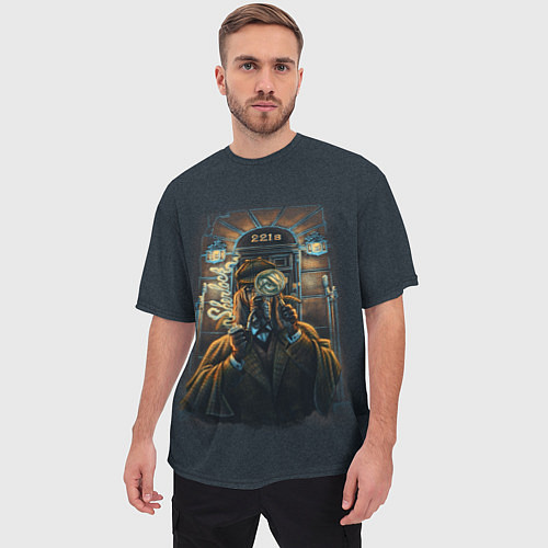 Мужская футболка оверсайз Baker Street 221B / 3D-принт – фото 3