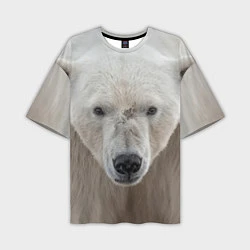 Мужская футболка оверсайз Белый медведь