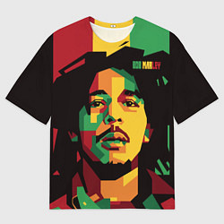 Футболка оверсайз мужская Боб Марли, цвет: 3D-принт