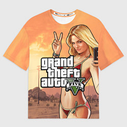 Футболка оверсайз мужская GTA V, цвет: 3D-принт