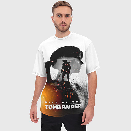 Мужская футболка оверсайз Rise of the Tomb Raider 1 / 3D-принт – фото 3