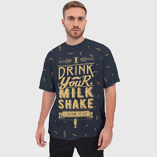 Мужская футболка оверсайз Milk Shake / 3D-принт – фото 3