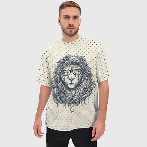 Мужская футболка оверсайз SWAG Lion / 3D-принт – фото 3