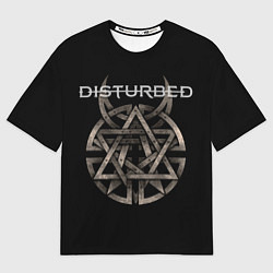 Футболка оверсайз мужская Disturbed Logo, цвет: 3D-принт