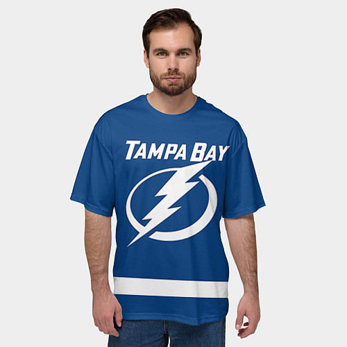 Мужская футболка оверсайз Tampa Bay: Kucherov / 3D-принт – фото 3