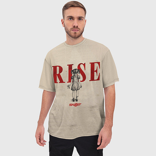 Мужская футболка оверсайз Skillet: Rise / 3D-принт – фото 3