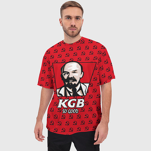 Мужская футболка оверсайз KGB: So Good / 3D-принт – фото 3
