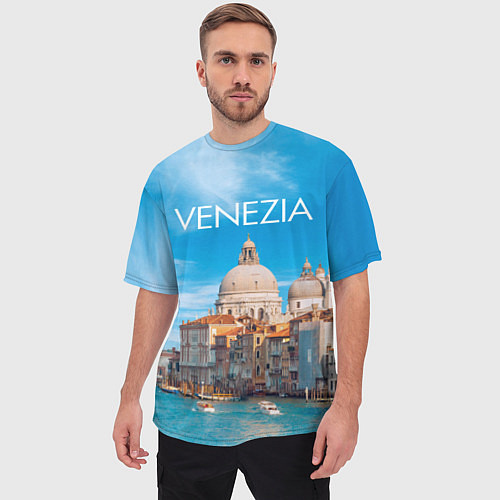 Мужская футболка оверсайз Венеция - архитектура / 3D-принт – фото 3