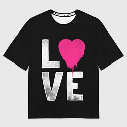 Футболка оверсайз мужская Love Heart, цвет: 3D-принт