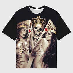 Футболка оверсайз мужская Poker Skull, цвет: 3D-принт