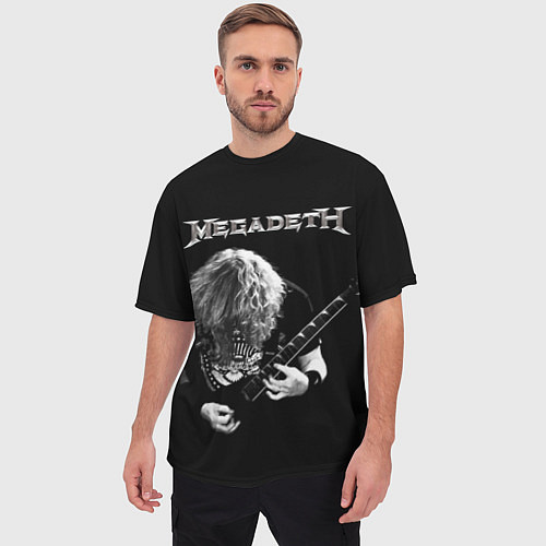 Мужская футболка оверсайз Dave Mustaine / 3D-принт – фото 3