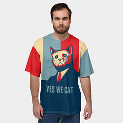 Футболка оверсайз мужская Yes we CAT, цвет: 3D-принт — фото 2