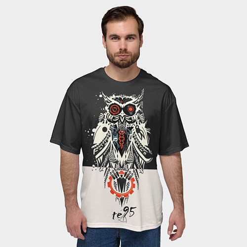 Мужская футболка оверсайз TDD Owl 95 / 3D-принт – фото 3